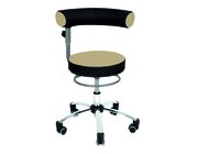 Sanus Gesundheitsstuhl  36-43 cm mit hhenverstellbarer Lehne, Kunstleder beige/schwarz, mit Rollstopp