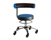 Sanus Gesundheitsstuhl 46-54 cm, Kunstleder blau/schwarz, Rollen mit Feststeller