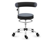 Sanus Gesundheitsstuhl 46-54 cm mit h�henverstellbarer Lehne, Stoff grau/schwarz, mit B�rorollen