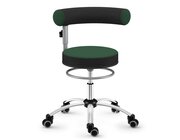 Sanus Gesundheitsstuhl 46-54 cm mit hhenverstellbarer Lehne, Stoff grn/schwarz, mit Brorollen