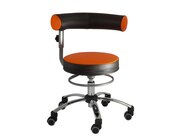 Sanus Gesundheitsstuhl  36-43 cm mit hhenverstellbarer Lehne, Stoff orange/schwarz, mit Rollstopp