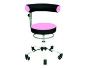 Sanus Gesundheitsstuhl 46-54 cm mit hhenverstellbarer Lehne, Stoff pink/schwarz, mit Brorollen