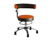 Sanus Gesundheitsstuhl 36-43 cm mit h�henverstellbarer Lehne, Kunstleder orange/schwarz, mit Gleiter