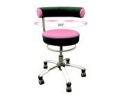 Sanus Gesundheitsstuhl  42-51 cm, Stoff pink/schwarz, mit Gleiter