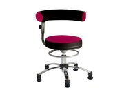 Sanus Gesundheitsstuhl  36-43 cm mit h�henverstellbarer Lehne, Stoff pink/schwarz, mit Gleiter