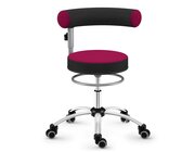 Sanus Gesundheitsstuhl 42-51 cm mit h�henverstellbarer Lehne, Stoff pink/schwarz, Rollen mit Feststeller