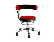 Sanus Gesundheitsstuhl  36-43 cm mit hhenverstellbarer Lehne, Stoff rot/schwarz, mit Gleiter
