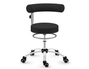 Sanus Gesundheitsstuhl  36-43 cm mit hhenverstellbarer Lehne, Stoff schwarz, mit Rollstopp