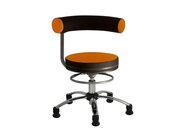 Sanus Gesundheitsstuhl  42-51 cm, Stoff orange/schwarz, mit Gleiter