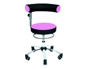 Sanus Gesundheitsstuhl 46-54 cm mit hhenverstellbarer Lehne, Stoff pink/schwarz, mit Gleiter