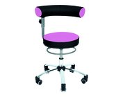 Sanus-Gesundheitsstuhl 42-51 cm mit hhenverstellbarer Lehne, Stoff pink/schwarz, mit Brorollen