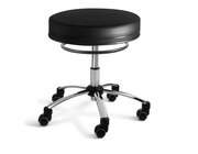 Sanus-Hocker, 35-41 cm, Kunstleder schwarz, Brorollen