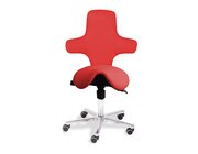 Sanus Brostuhl Variowip Sattel, Sitzhhe 44-57 cm, Leder, rot, mit Brorollen