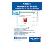 Stpselkarten 'Artikel: Wortschatz Schule (DaZ)'