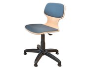 Lehrerdrehstuhl, Fachraumstuhl, feststehend, Gasfeder hhenverstellbar 39-52 cm, Polster adriatic, Filzgleiter