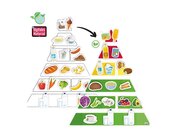 Ernhrungspyramide mit Lebensmitteln vegetarisch und klassisch, magnetisch, 127 Teile