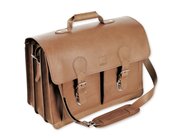 TimeTEX Bchertasche Probata XXL, cognac, Sattelleder