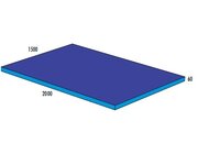 Turnmatte BLAU / HELLBAU, 200 x 150 x 6 cm