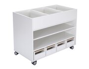 Universalwagen fr Bastelmaterial & Bcher, Buche sand, HxBxT 80x102x55 cm
