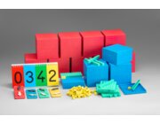 Dezimalmaterial 194 Teile aus RE-Plastic°, Klassensatz mit 9 Tausenderwürfel