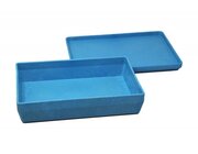 RE-Wood Box mit Deckel 25 x 18 x 6 cm - 1,5 l, blau