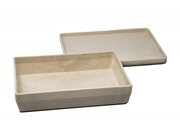 RE-Wood Box mit Deckel 25 x 18 x 6 cm - 1,5 l, naturfarben