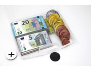 Rechengeld Euro, magnetisch, aus MAG-Pap� in Kunststoffbox