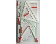 Tafelzeichengerte Satz III aus RE-Plastic PROFI-linie (165104.000)