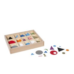 Wortsymbole aus Papier im Holzkasten, ab 6 Jahre