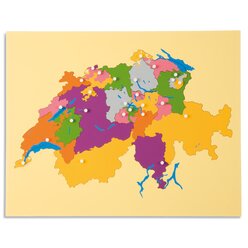 Montessori Puzzlekarte Schweiz, ab 5 Jahre