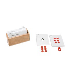 Kasten mit Aufgabenkarten für die Ziffern und Chips