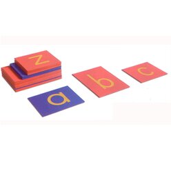 Sandpapierbuchstaben Druckschrift, Kleinbuchstaben (internationale Version), ab 4 Jahre