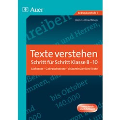 Texte verstehen - Schritt fr Schritt, Klasse 8-10