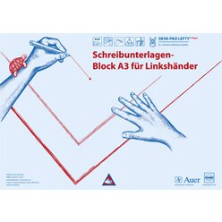Schreibunterlagen-Block DESK-PAD LEFTY, DIN A3, fr Linkshnder