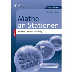 Mathe an Stationen Prozent- und Zinsrechnung