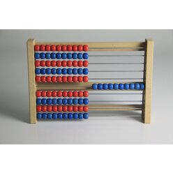 Rechenrahmen 100er, 10/10 rot/blau aus ReWOOD