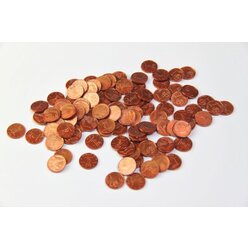 Geld Euro-Münzen Spielgeld 1 Cent