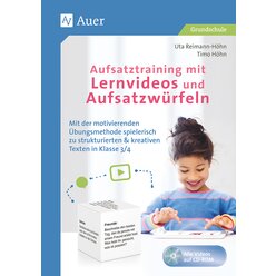 Aufsatztraining mit Lernvideos und Aufsatzwrfeln