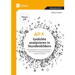 40 x Gedichte analysieren in Stundenbildern 7-8