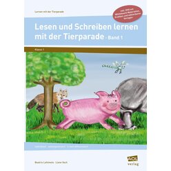 Lesen und Schreiben lernen mit der Tierparade 1, Buch inkl. DVD, 1. Klasse