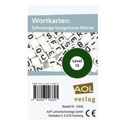 Wortkarten: Schwierige lautgetreue Wrter - Level 13, 1. bis 4. Klasse