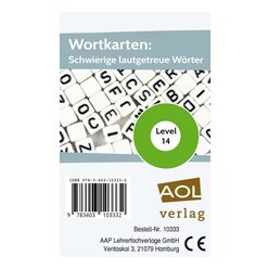 Wortkarten: Schwierige lautgetreue Wrter - Level 14, 1. bis 4. Klasse