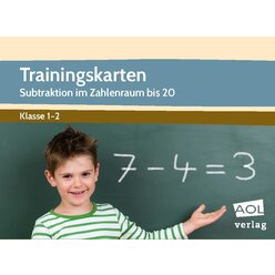 Trainingskarten: Subtraktion im Zahlenraum bis 20, 1. und 2. Klasse