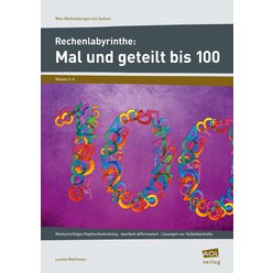 Rechenlabyrinthe: Mal und geteilt bis 100, Heft, 2.-4. Klasse