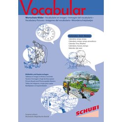 Vocabular Wortschatz-Bilder - Kalender, Zeit, Wetter, Kopiervorlagen, 3-99 Jahre