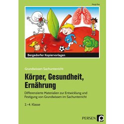 Krper, Gesundheit, Ernhrung, Kopiervorlagen, 2. bis 4. Klasse