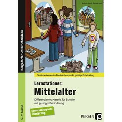 Lernstationen: Mittelalter, Buch, 5. bis 9. Klasse
