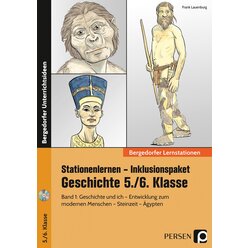 Stationenlernen Geschichte 5/6 Band 1 - inklusiv, Buch inkl. CD