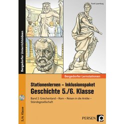Stationenlernen Geschichte 5/6 Band 2 - inklusiv, Buch inkl. CD