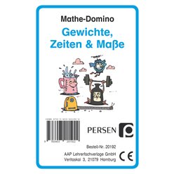 Mathe-Domino: Gewichte, Zeiten & Maße, Kartenspiel, 3. und 4. Klasse
